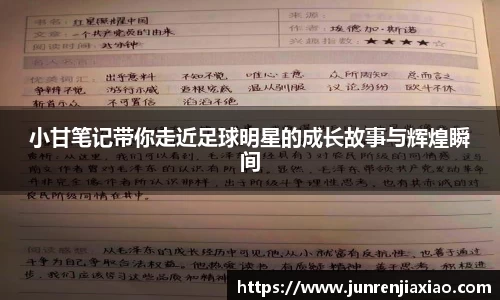 小甘笔记带你走近足球明星的成长故事与辉煌瞬间